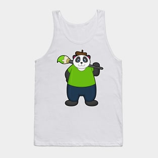 Panda as Painter with Paintbrush Tank Top